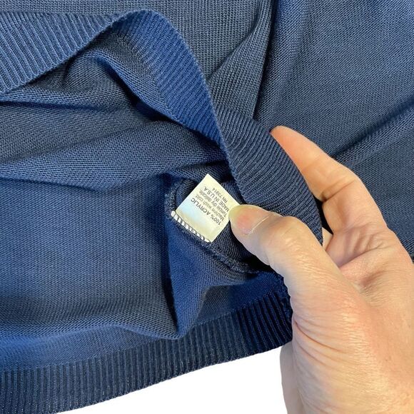 Vintage Blue Alfred Dunner beaded twin set effect sweater size small - Picture 8 of 11